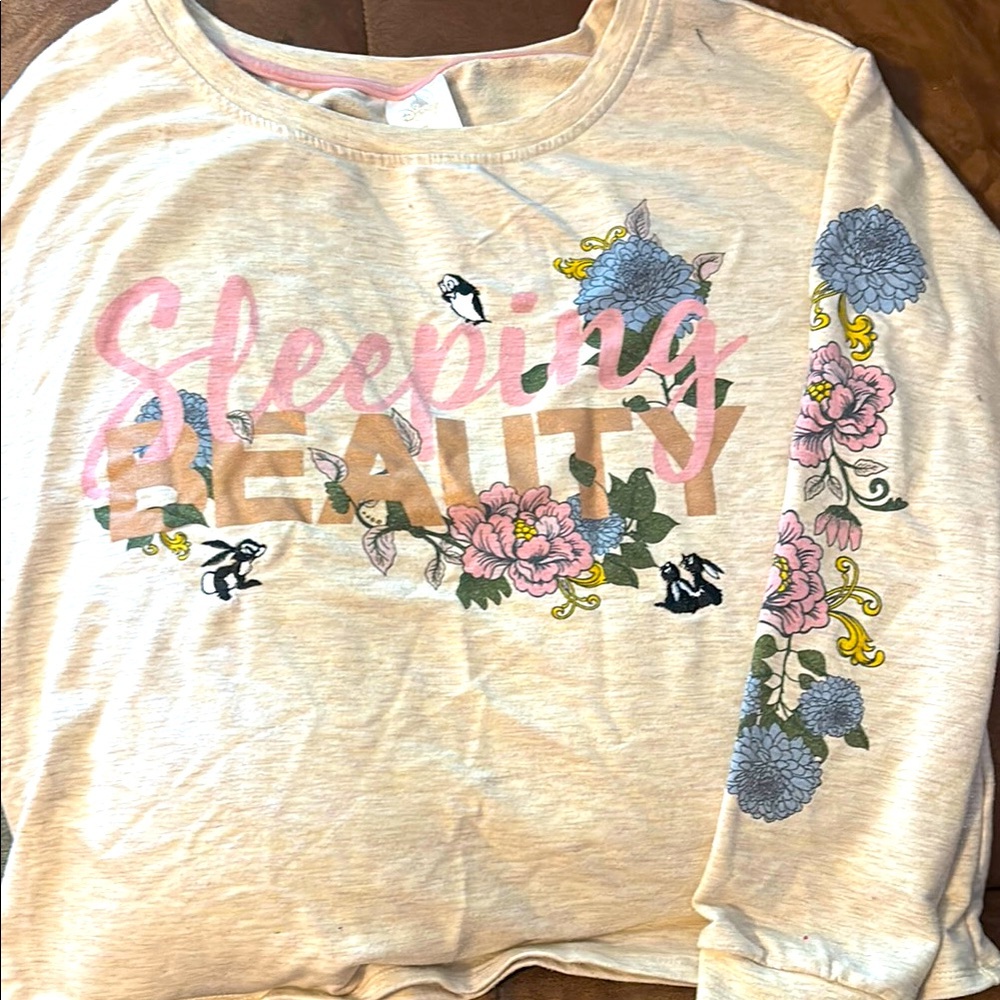 Disney Store Sleeping Beauty Floral Women's Crop Sweater
